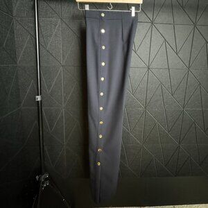 ZARA WOMAN WOOL NAUTICAL PANTS w/GOLD BUTTONS